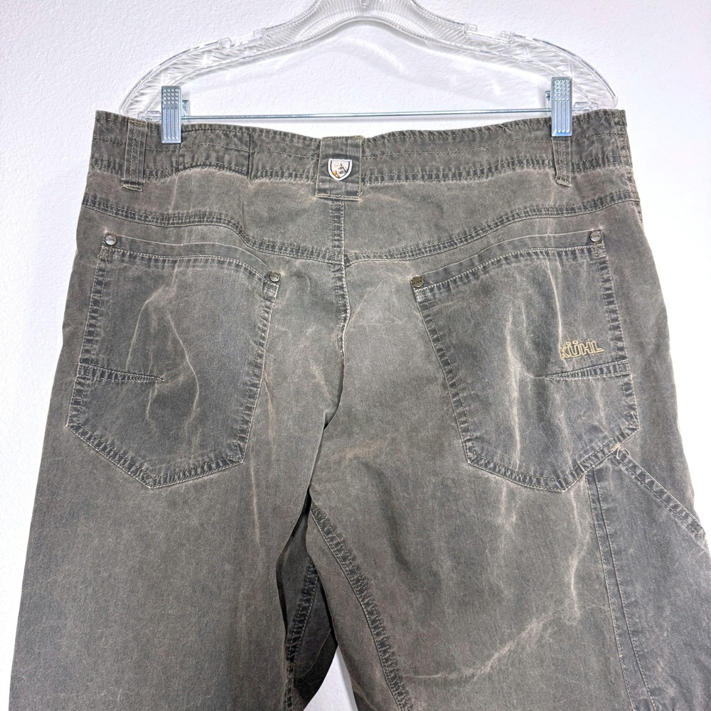 KUHL REVOLVR Vintage Patina Dye Pants Mens 35x30 Brown Cargo Outdoor Hiking - Picture 5 of 12
